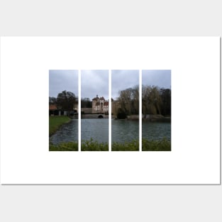 The castle of Sercy is a 12th-century castle in the Bourgogne-Franche-Comte. Cloudy winter day Posters and Art